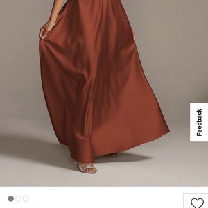 David's bridal satin dress (Cinnamon)
